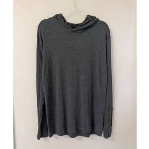 Two Blind Brothers Mens Charcoal Gray Bamboo Rayon Blend Hoodie Sweatshirt L